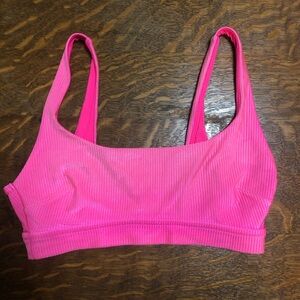 Aerie Pink Scoop Wide Strap Ribbed Pullover Bikini Top